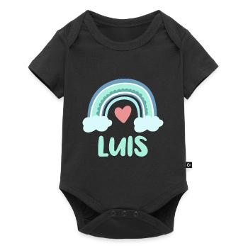 Luis Name Rainbow Baby - Baby Premium short-sleeve bodysuit - black - Front