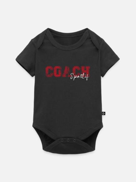 Coach Sportif humour coach sportif Entraineur - Body à manches courtes Premium Bébé - noir