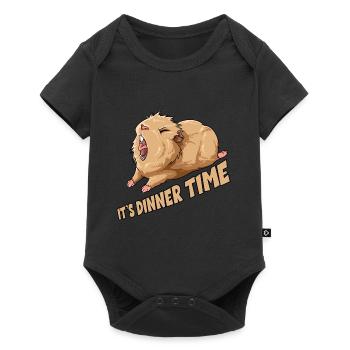 Meerschweinchen It's Dinner Time - Baby Premium Kurzarmbody - Schwarz - Vorne