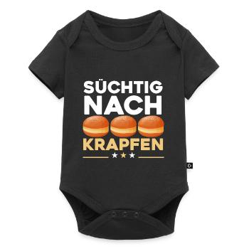 Süchtig Nach Krapfen Faschingskrapfen - Baby Premium Kurzarmbody - Schwarz - Vorne