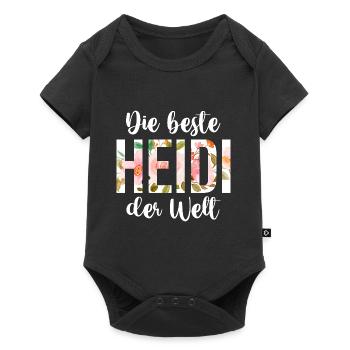 Vorname Heidi - Baby Premium Kurzarmbody - Schwarz - Vorne