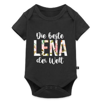 Lena - Baby Premium Kurzarmbody - Schwarz - Vorne