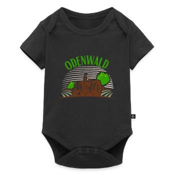 Traktor Odenwald bunt - Baby Premium Kurzarmbody - Schwarz - Vorne