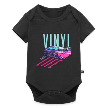 Vinyl is Life - Retro Vintage - Baby Premium Kurzarmbody - Schwarz - Vorne