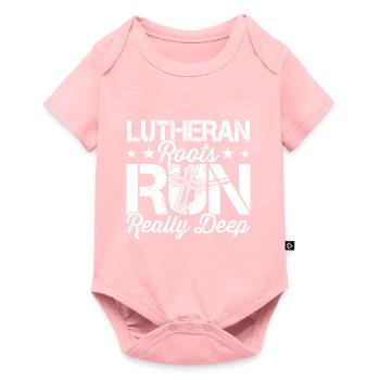 Lutheran roots are very deep in the - Baby Premium short-sleeve bodysuit - rose - Front