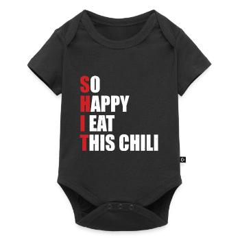 Fan de piment épicé drôle si heureux que je mange ce chi - Body à manches courtes Premium Bébé - noir - Devant
