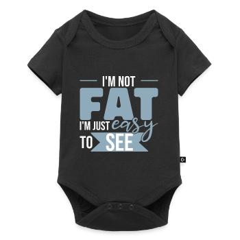 Je ne suis pas gros, je suis facile à voir - Body à manches courtes Premium Bébé - noir - Devant