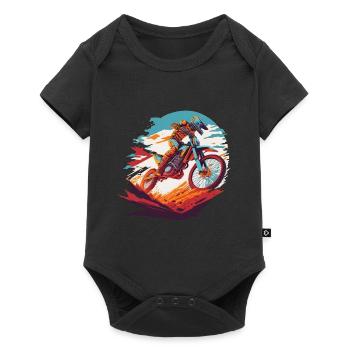 Motocross Offroad Biker Dirt Bike Racing Freestyle - Baby Premium short-sleeve bodysuit - black - Front
