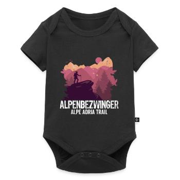 Alpenüberquerung Alpe Adria Trail Alpenbezwinger - Baby Premium Kurzarmbody - Schwarz - Vorne