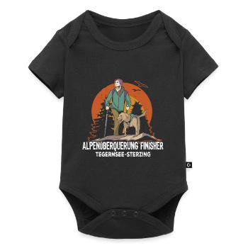 Alpenüberquerung Finisher Tegernsee Sterzing - Baby Premium Kurzarmbody - Schwarz - Vorne