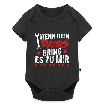 Auto Sprüche Mechaniker Automechaniker - Baby Premium Kurzarmbody - Schwarz - Vorne