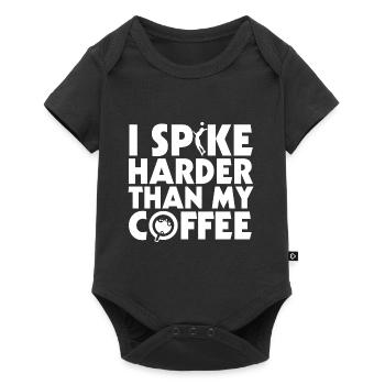 C’est drôle que je pointe plus fort que mon Coffee Spiker Volleyb - Body à manches courtes Premium Bébé - noir - Devant