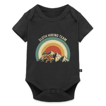Sloth Hiking Team - Baby Premium short-sleeve bodysuit - black - Front