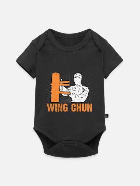 Wing Chun - Baby Premium Kurzarmbody - Schwarz