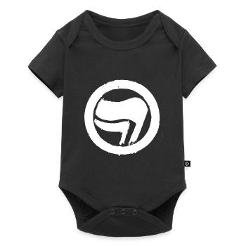 Symbole Action antifasciste - Body à manches courtes Premium Bébé - noir - Devant