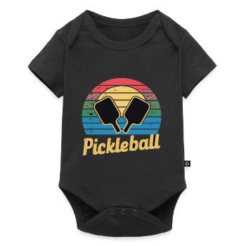 Pickleball für einen Pickleballspieler - Baby Premium Kurzarmbody - Schwarz - Vorne