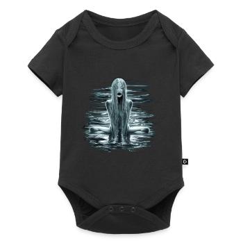 Rätselhafte Wassernymphe mit fließendem Haar - Baby Premium Kurzarmbody - Schwarz - Vorne