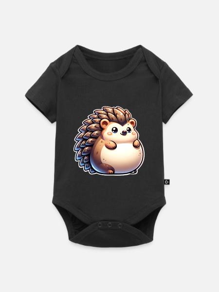 Igel - Baby Premium Kurzarmbody - Schwarz
