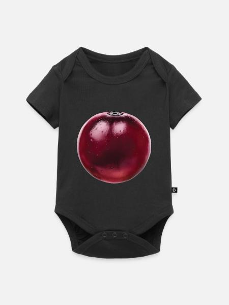 Pflaume Frucht Geschenk - Baby Premium Kurzarmbody - Schwarz