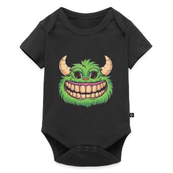 Streetstyle Monster Graffiti Kunst Streetart - Baby Premium Kurzarmbody - Schwarz - Vorne