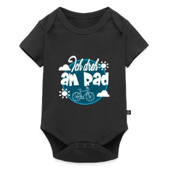 Fahrrad Ich Dreh Am Rad - Baby Premium Kurzarmbody - Schwarz - Vorne