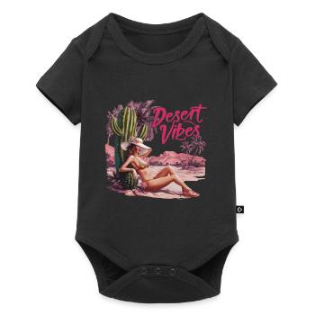Sonnenuntergang Desert Vibes Urlaub Abenteuer - Baby Premium Kurzarmbody - Schwarz - Vorne