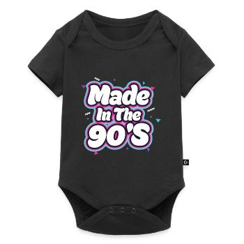 90s 90s Retro Gift - Baby Premium short-sleeve bodysuit - black - Front