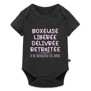 Boxer celebrates retirement with humor gift - Baby Premium short-sleeve bodysuit - black - Front