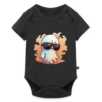 Cool Ghost with Sunglasses - Baby Premium short-sleeve bodysuit - black - Front