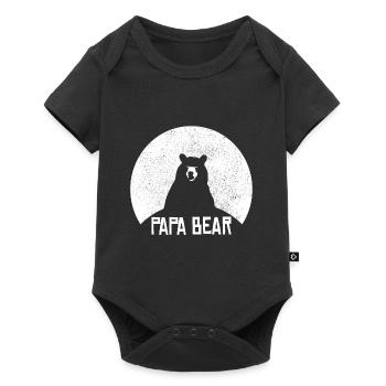 Papa ours fier papa fier papa - Body à manches courtes Premium Bébé - noir - Devant
