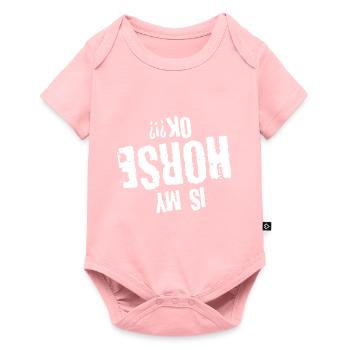 Horse sayings rider gift - Baby Premium short-sleeve bodysuit - rose - Front
