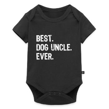Best Dog Uncle Ever Funny Gift Father s Day Christ - Baby Premium Kurzarmbody - Schwarz - Vorne