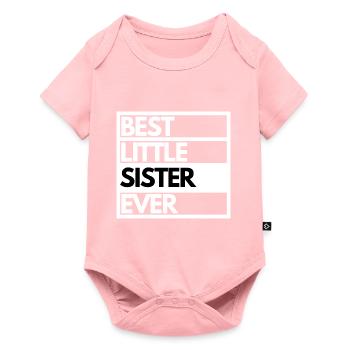 Beste kleine Schwester Geschenk Best little sister - Baby Premium short-sleeve bodysuit - rose - Front