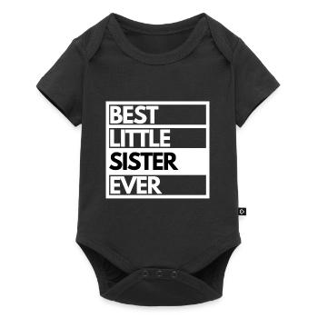 Beste kleine Schwester Geschenk Best little sister - Baby Premium short-sleeve bodysuit - black - Front