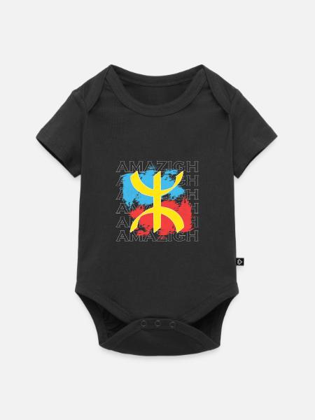 Amazigh - Baby Premium Kurzarmbody - Schwarz