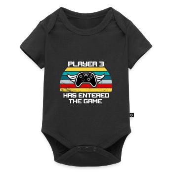 Player 3 has entered the game - Baby Premium short-sleeve bodysuit - black - Front