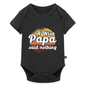 Père papa intelligent Papa - Body à manches courtes Premium Bébé - noir - Devant