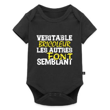 Bricolage | Véritable bricoleur ... - Body à manches courtes Premium Bébé - noir - Devant