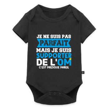 supporter football club humour football marseille - Body à manches courtes Premium Bébé - noir - Devant