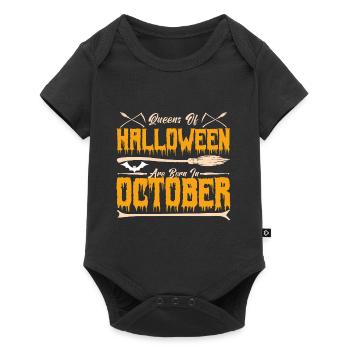 Halloween queens were born in October - Baby Premium short-sleeve bodysuit - black - Front