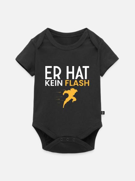 Kein FLASH!! - Baby Premium Kurzarmbody - Schwarz