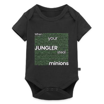 Quand JUNGLER vole des laquais... - Body à manches courtes Premium Bébé - noir - Devant