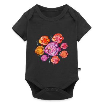 Discus Fish Aquarium Fish Keeper - Baby Premium short-sleeve bodysuit - black - Front