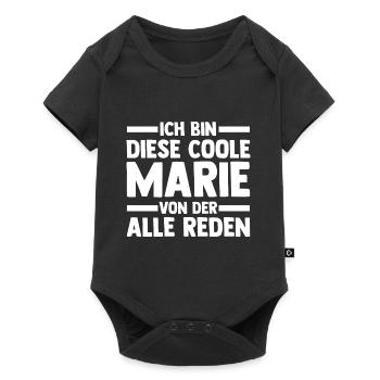Marie - Baby Premium Kurzarmbody - Schwarz - Vorne