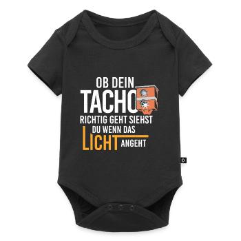 Blitzer bei defekten Tacho - Lustig - Baby Premium Kurzarmbody - Schwarz - Vorne