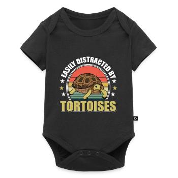 Vintage facilement distrait par les tortues Turtle Rept - Body à manches courtes Premium Bébé - noir - Devant