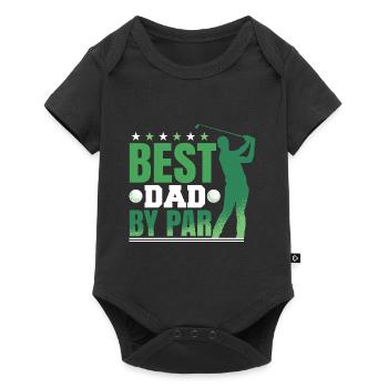 Bester Vater nach Par - Baby Premium Kurzarmbody - Schwarz - Vorne