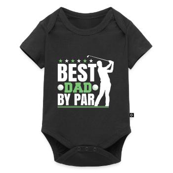 Bester Vater nach Par - Baby Premium Kurzarmbody - Schwarz - Vorne