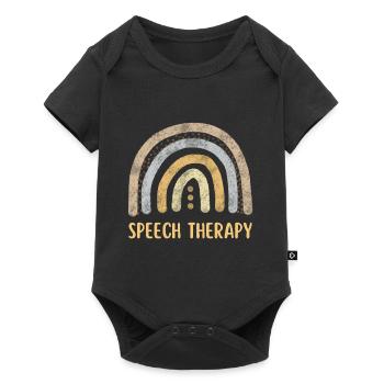 Speech Therapy Rainbow - Baby Premium short-sleeve bodysuit - black - Front