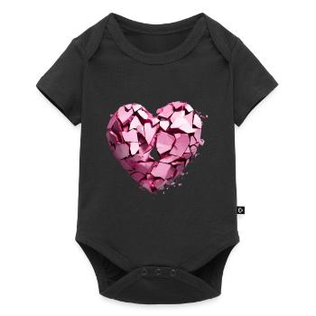 Valentinstag Herz Liebe Liebesbeweis Gefühle - Baby Premium Kurzarmbody - Schwarz - Vorne